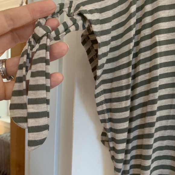 Kenar midi dress cold shoulder striped nautical size medium - Picture 4 of 9